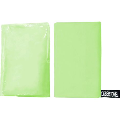 Serviette Microfibre Double Face Séchage Rapide 76x152 cm - Serviette de Sport Portable pour Yoga, Fitness et Natation, Verte Fluo-x