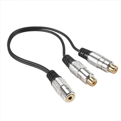 Câble adaptateur répartiteur audio stéréo en Y jack 3,5 mm 1/8 po, 25 cm (1/5)