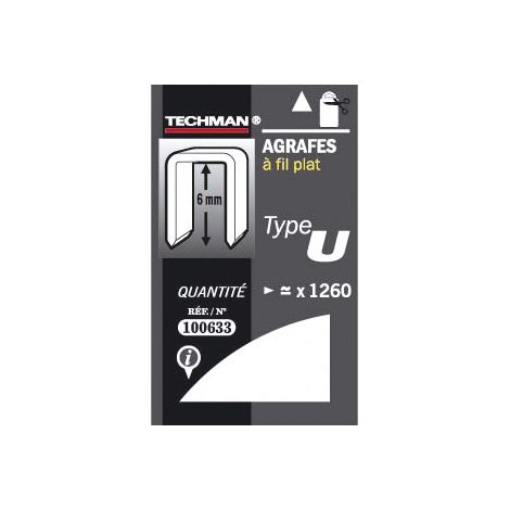 6 mm Klammern - U-Typ TECHMAN