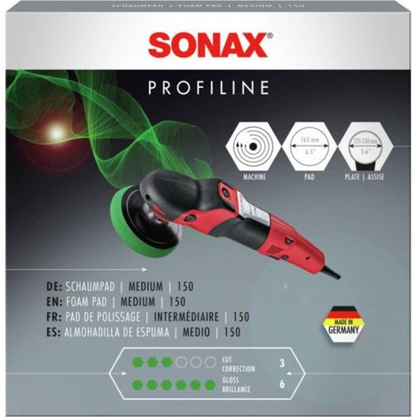 Pad de polissage - Carrosserie - Moyen - 150mm diamètre - SONAX (1/2)