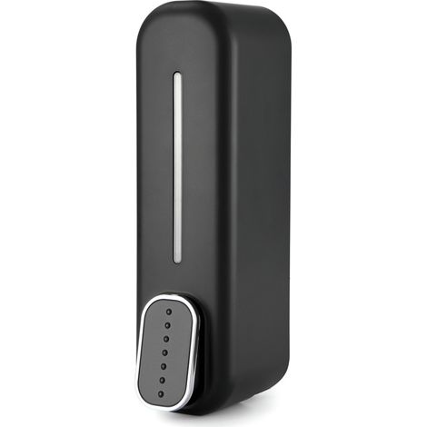 Soap dispenser, no drilling required, adhesive installation, 300 ml, suitable for hand soap (black). (1/5)