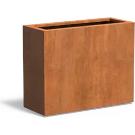 Adezz Pflanzgefäß Carrez Standard Rechteck aus Corten-Stahl Pflanzkübel Größe 100x40x80 cm (1/2)