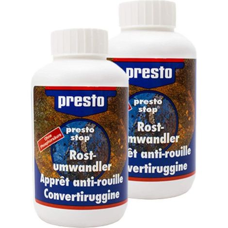 2 flacons de stabilisateur de rouille Presto 250ml