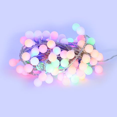 Sysled – Guirlande lumineuse LED 10 mètres 100 boules multicolores – Éclairage décoratif IP44 – Modes lumineux personnalisables – Faible consommation 6W (1/4)