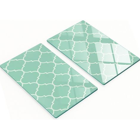 Tablas de cortar de cristal para cocina con estampado marroqu铆 gr谩fico 2x30x52 cm