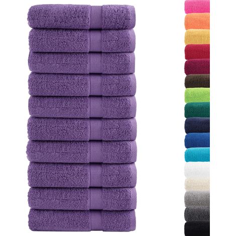 Essuie-mains de qualité supérieure SOLUND 10pcs violet 600 g/m² CFW997876 (1/5)