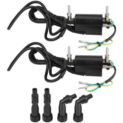 Bobina de encendido de plástico y cobre, accesorio para motocicleta, bobina de repuesto resistente a impactos, externa para Honda CB Kawasaki (1/5)