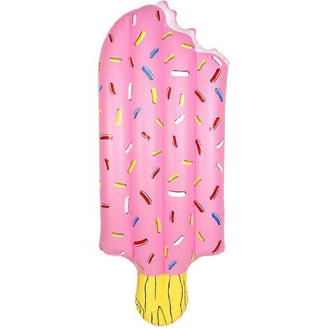 Bouées gonflables pour adultes et enfants, motif glace à l'eau, matelas gonflable pour piscine ou plage - Rose (1/5)