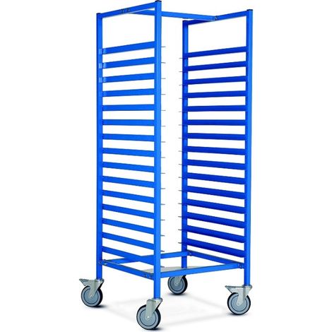 PROVOST - Chariot multi-niveaux en acier bleu RAL 5019 - 15 niveaux - Charge jusqu'à 250 kg (1/3)