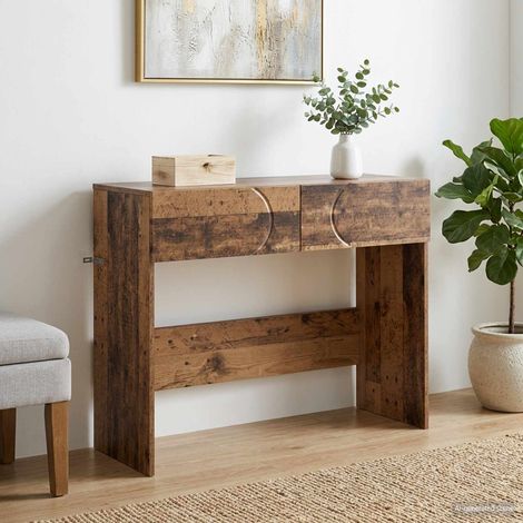 vidaXL Table console Bois ancien 96,5 x 38 x 75 cm Bois d'ingénierie (1/5)