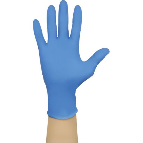 Boîte de 100 gants jetables en nitrile bleu - Taille L