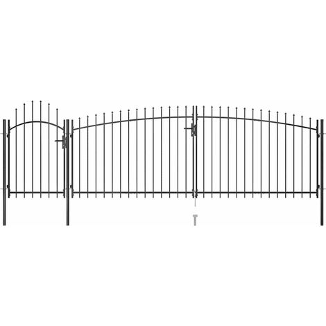 Maison Exclusive - Gartentor Woerden mit Speerspitze 5x1,5 m Schw (1/5)