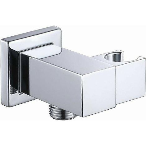 Shower Head Holder Square Brass Shower Head Holder Silver (1/5)