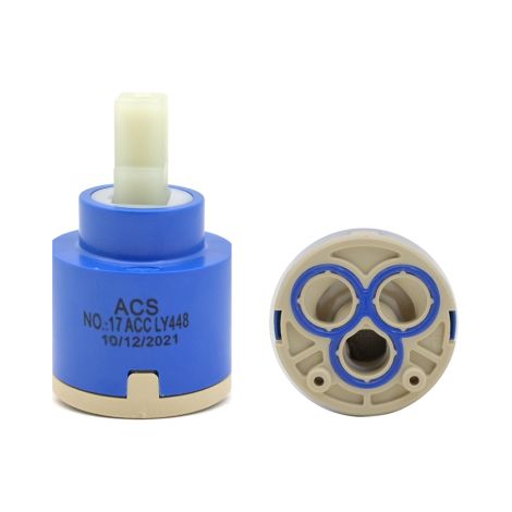 Cartuccia di ricambio per per miscelatori monocomando vasca doccia lavello della serie Iole 35 mm quadro 9 x 9 mm altezza totale 57 mm