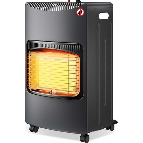 Wiltec Estufa de gas portátil 4,2 kW con ruedas integradas calefactor infrarrojo butano/propano para interior compacto y seguro con encendido piezoeléctrico y sistemas de seguridad avanzados (1/5)