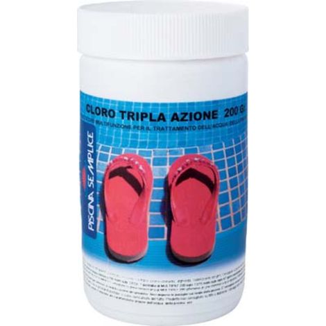 Multiazione piscina lapi - mantenimento acqua -tripla azione pastiglie 200 gr formato 1 kg (1/3)