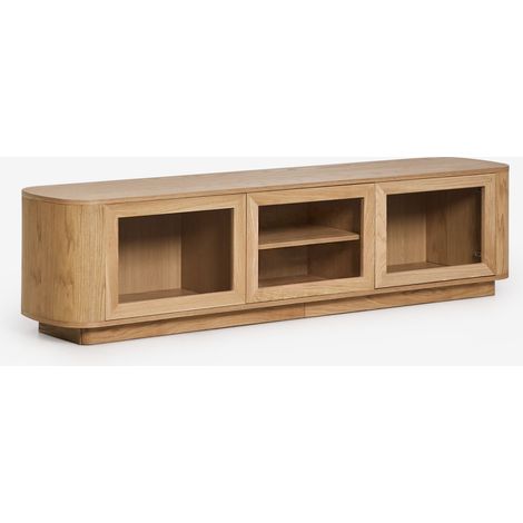 Mueble TV 180x40 cm en MDF y cristal templado Walia SKLUM       