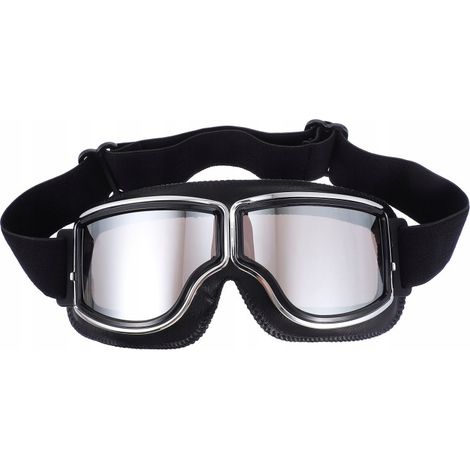 Un par de gafas para motociclista, negras, resistentes al desgaste. (1/3)