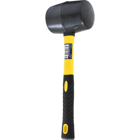 Dapetz ® 32oz Black Rubber Hammer Mallet Fibre Handle Comfortable Grip to Reduce Hand Fatigue, Camping Mallet, Ideal for Tiling, Bricklaying, Basic Home Maintenance (1/5)