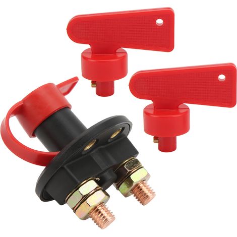 Interrupteur de coupure de batterie 12V-24V, kit isolateur de déconnexion pour voiture bateau, coupe-circuit électrique avec protection, jeu de 2 pièces, DC, anti-décharge. (1/5)