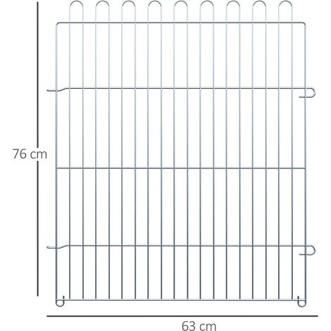 Parc à chiots, enclos pour chiots, barrière pour chiots, ensemble de 8 pièces, L 63 x H 76 cm (1/5)
