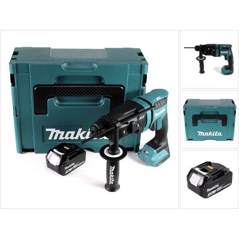 Martillo perforador a batería Makita DHR 182 F1J 18 V 1,7 J SDS plus sin escobillas + 1 batería de 3,0 Ah + Makpac - sin cargador (1/5)