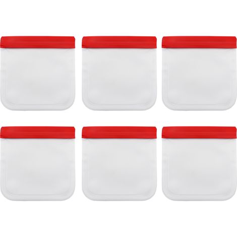 Sacs De Conservation Réutilisables - 6 Pièces - Sans BPA - Hermetiques - Pour Congélation Et Stockage Alimentaire (1/5)