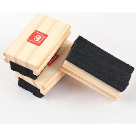 Lot de 3 Effaceurs de Tableau Noir en Pin Feltre Style Campus, Brosse Nettoyante pour Ardoise et VMC, Fourniture Bureau École, Personnalisable Cadeau DIY (1/5)