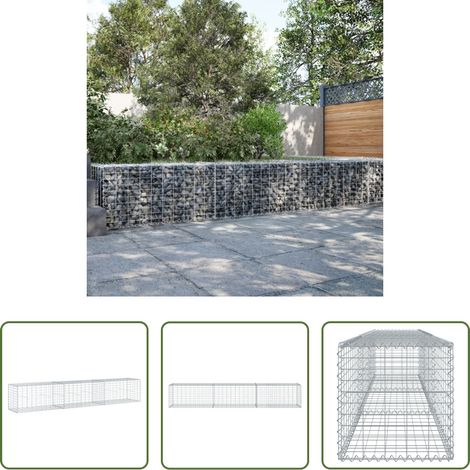 Aménagement extérieur - Panier gabion avec couvercle 300x50x50 cm fer galvanisé (1/5)