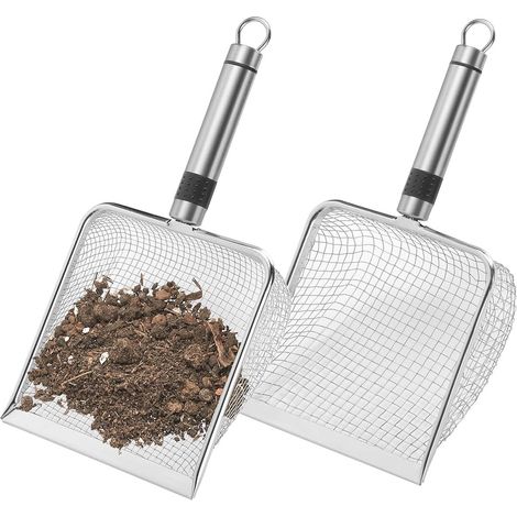 Tamiz de jardín - tamiz para tierra - acero inoxidable - 1 pieza - malla de 3,8 mm (1/5)