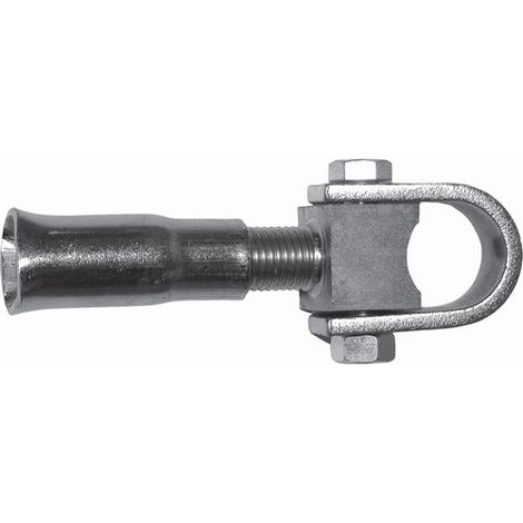 Deco Fer Forge – Gond charnière pour portail à battant – Longueur réglable 75-97mm – Filetage M22 – Acier zingué à sceller – Capacité 150Kg