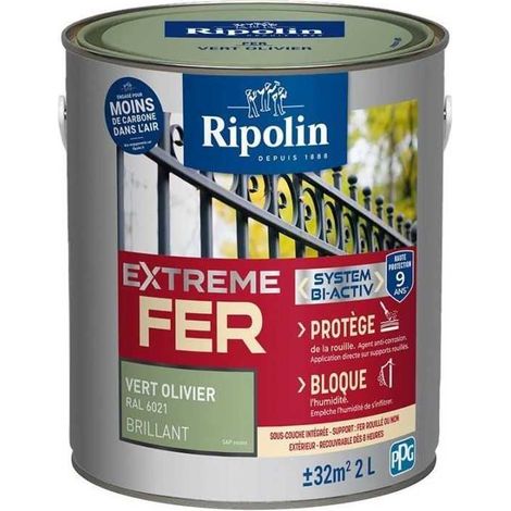 Farbe Metall - RIPOLIN - 396707 - Olivgrün - Glänzend - 2 L