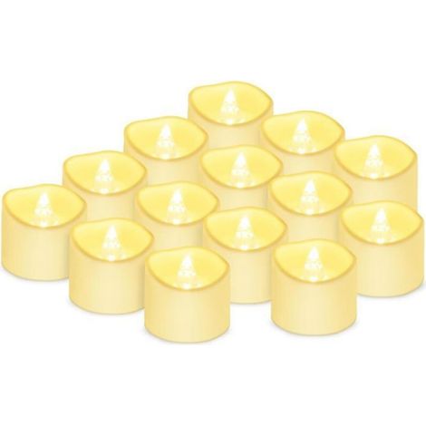 Bougie LED - Flamme Vacillante - Sans Flamme - Pile CR2032 Incluse - Pour Intérieur Extérieur - Lot de 24 (1/4)
