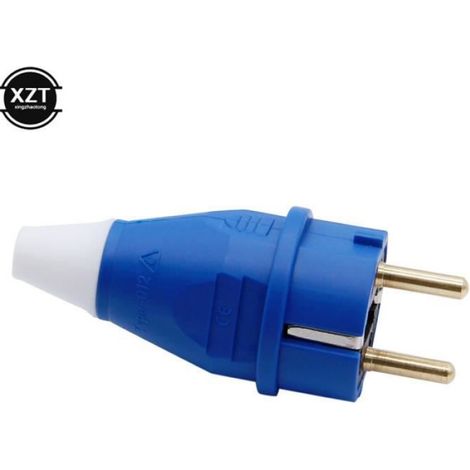 Entête - Prise ue étanche IP54, 2 broches, connecteur électronique mâle femelle Schuko, prise détachable, ada (1/4)