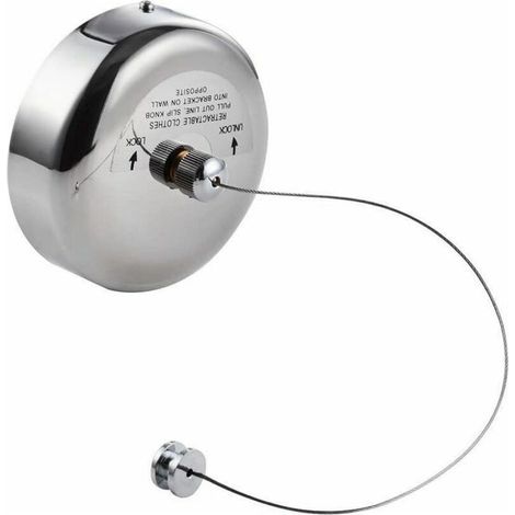 Étendoir à linge télescopique en acier inoxydable Corde à linge rétractable en chrome poli Corde à linge réglable 2,8 m Balcon extérieur intérieurAec (1/5)