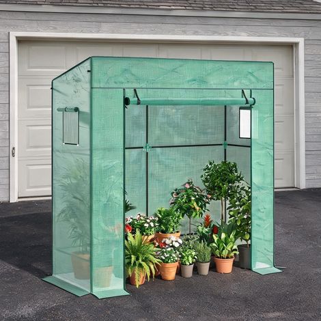 Serre de jardin zielony en polietylen Stal 196 x 77 x 197 cm (1/5)