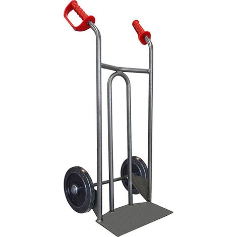 Carrello in acciaio con portata di 250 kg - Pneumatici in gomma nera - Silenziatore - DVPO-RSN