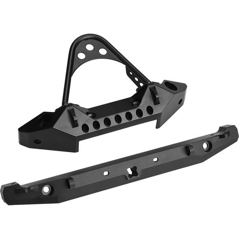 Pare-chocs avant et arrière avec feux LED et support de treuil pour voiture RC Crawler Traxxas Axial SCX10 90046 (1/5)