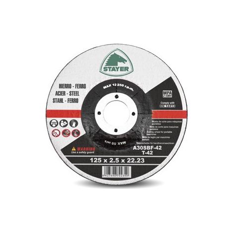 DISQUE À TRONÇONNER EN FER STANDARD Ø 125 X 3 X 22 MM - 50. 341/8110.10