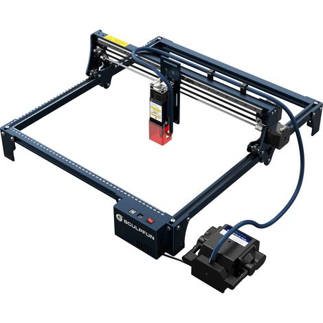 Graveur laser, Zone de travail 410 x 400 mm, Assistance à air haute pression, Vitesse de coupe améliorée, Contrôle automatique de l'assistance à air, Compatible avec le logiciel LightBurn (1/5)