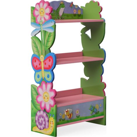 Bibliothèque Enfant Fille Bois étagère de Rangement Livres Jouets W-7500A (1/5)