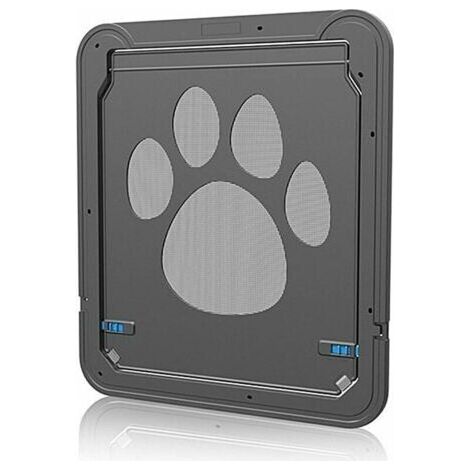 Chatière pour Chat, Chatière Chien Porte de Chat avec Serrure Chatières pour Petit Animaux Cat Mate Verrouillable en ABS Facile à Installer Noir (1/5)