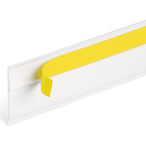 Seiletech.de Moldura de ventana con labio - 10 m - 70 mm x 1,5 mm - Autoadhesiva - Blanca - Tira plana, tira de sellado, tira de perfil, tira de acabado (1/5)