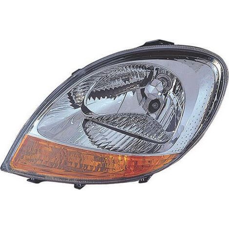 Phare avant gauche H4 chromé feu clignotant orange Renault Kangoo 1 phase 2 2003-2008