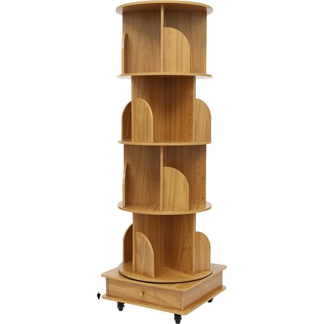Drehregal, modernes Design, robuste Konstruktion, Farbe Burlywood (1/2)