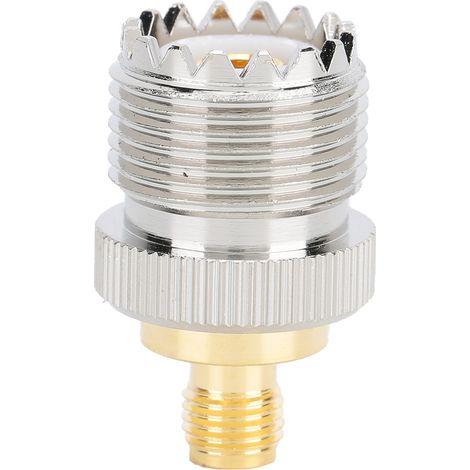 Lot de 2 connecteurs adaptateurs SMA femelle vers UHF femelle en laiton 50 ohms pour antennes (1/5)