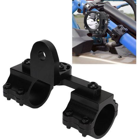 Um 360° verstellbarer Aluminium-Fahnenständer für UTVs, mit Montagehalterung für LED-Feuerwerk, kompatibel mit Rollständern von 1,75 bis 2 Zoll Durchmesser. (1/5)