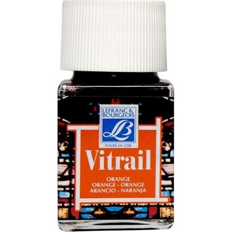 Peinture verre Lefranc & Bourgeois Vitrail Orange N°201 (1/3)