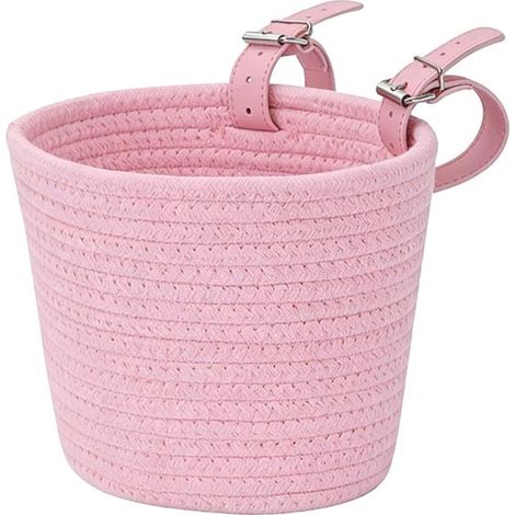 Cesta para bicicleta infantil Cesta para bicicleta de niña Delantera Cuerda de algodón extraíble Cesta con ruedas pequeña para niña Almacenamient (1/4)