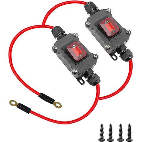 interruptores, CC 12V-24V, doble circuito, aplicación de 25A, para automóviles y embarcaciones. (1/5)